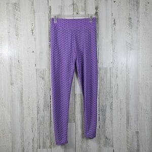 special one purple texture leggings women's size large